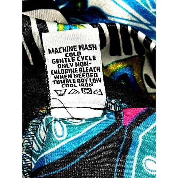 Signature by Sangria Size Small Black Blue Halter Dress Handkerchief Hem Bohemia - Picture 9 of 14